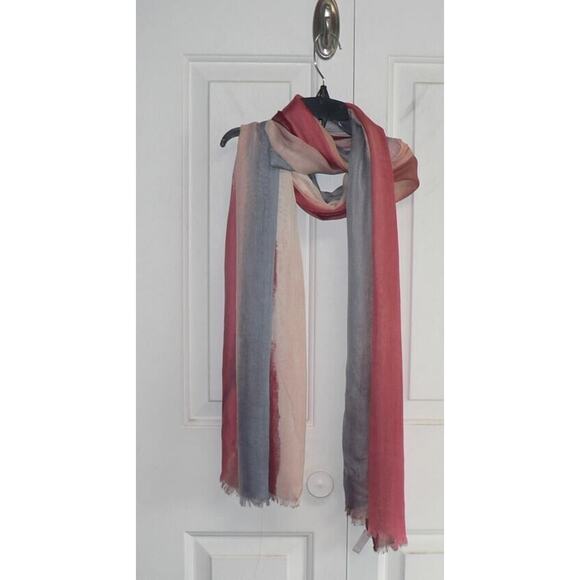 Nordstrom Women's Silk Chiffon Scarf in Pink Rythmic 35"x 79" OS $99 - Picture 2 of 8